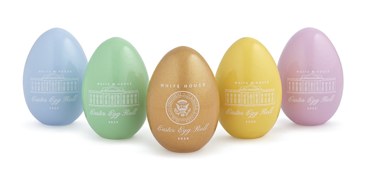 The Official 2020 White House Easter Eggs. (Photo: The White House Historical Association) 